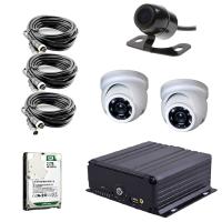 Комплект видеонаблюдения на транспорт с HDD на 3 камер ВизорМонитор(Базовый)