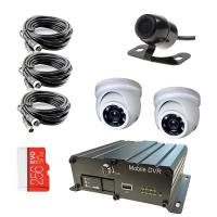 Комплект видеонаблюдения на транспорт с 2 SD картами на 3 камеры ВизорМонитор(Онлайн)